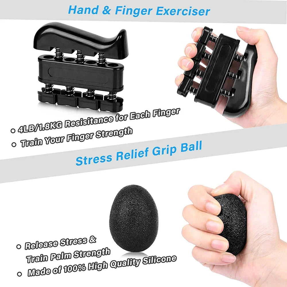 Hand Grip Strengthener Kit (1–6 Pack) — Muscle-Building & Rehab Training Grip Trainers