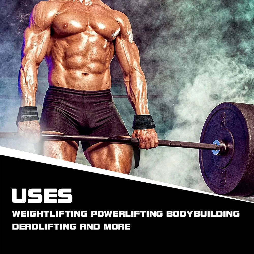 Weight Lifting Straps with Wrist Support – Heavy Duty Deadlift & Training Wraps