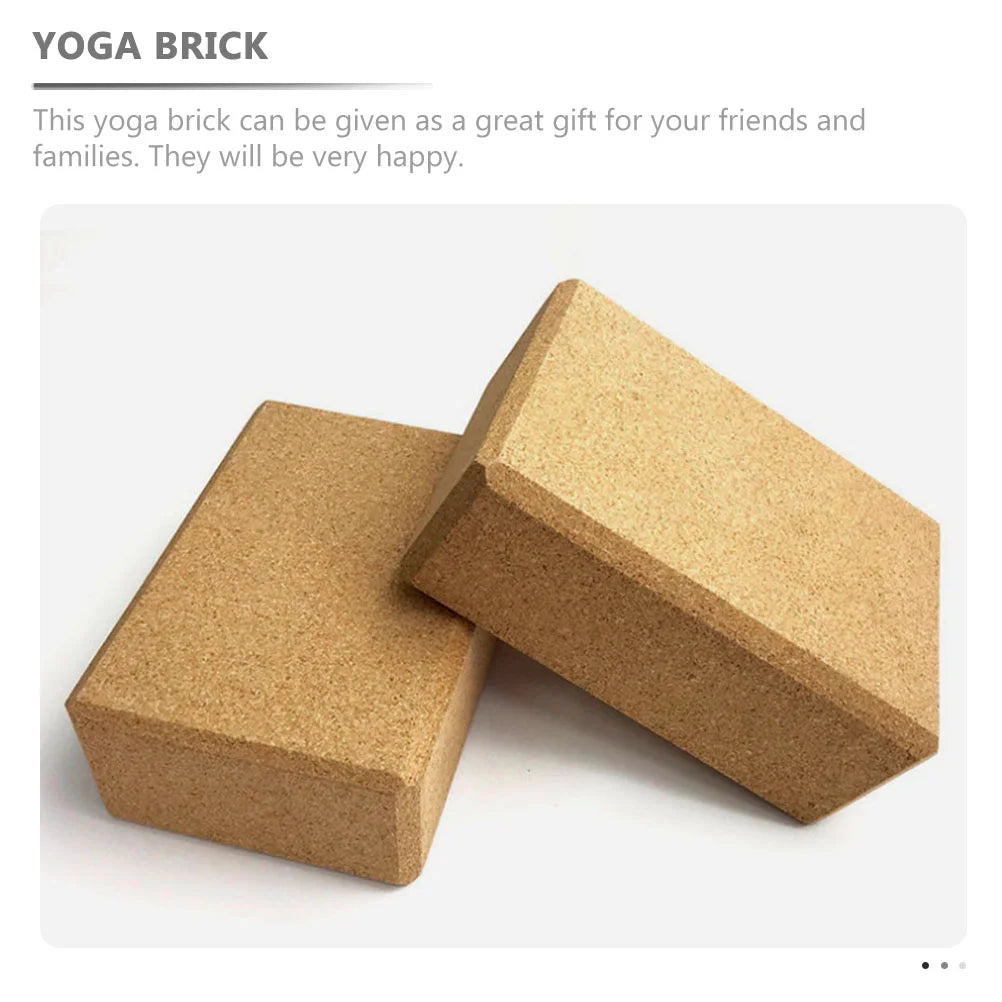 Cork Yoga Block – High-Density Non-Slip Support for Yoga, Pilates & Fitness