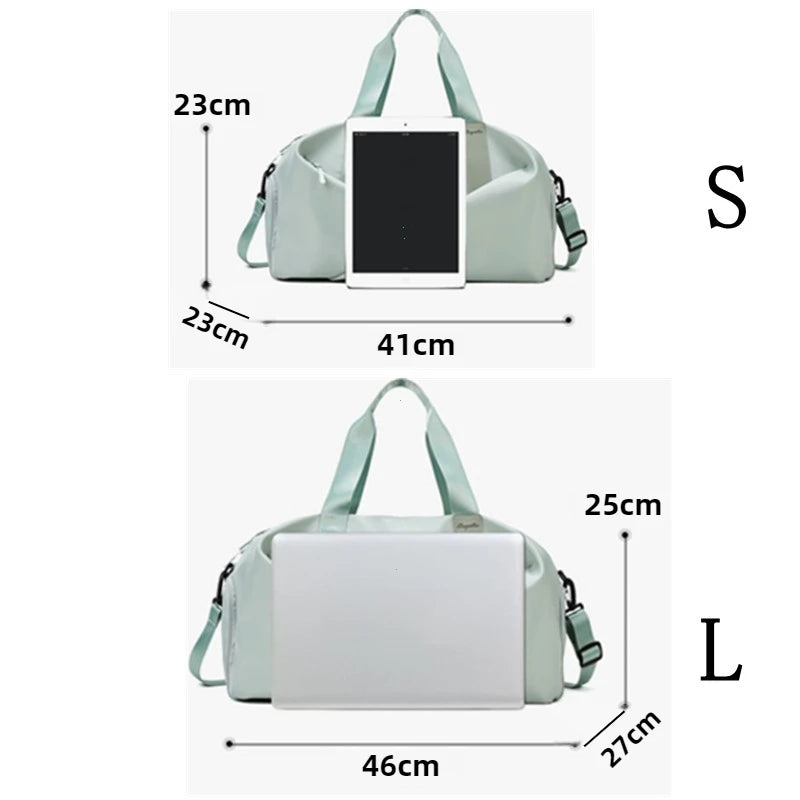 Multifunctional Women’s Gym & Travel Bag – Wet/Dry Compartments, Shoes & Yoga