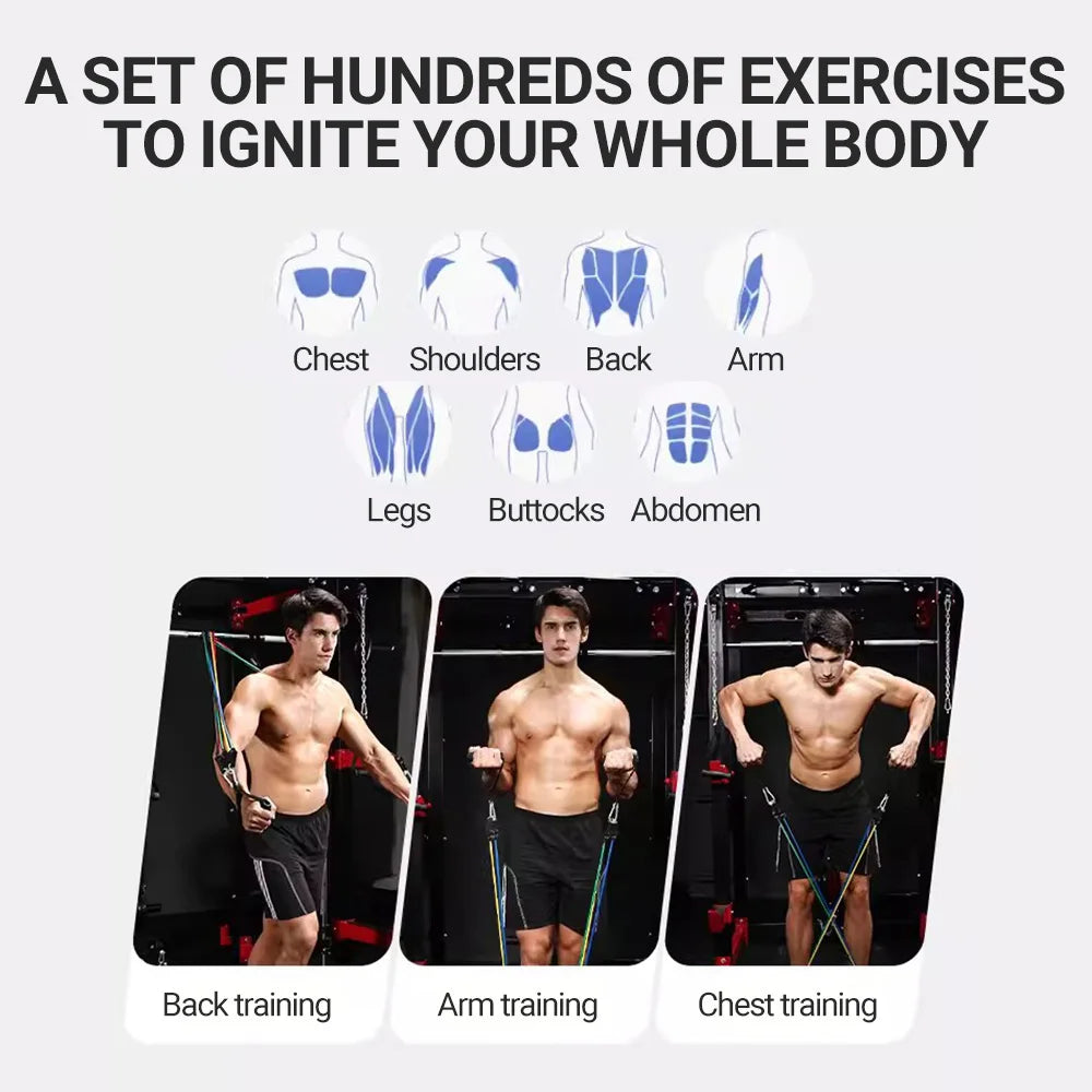 Multi-Function Resistance Band Power Kit — Full-Body Muscle Training & Portable Fitness System