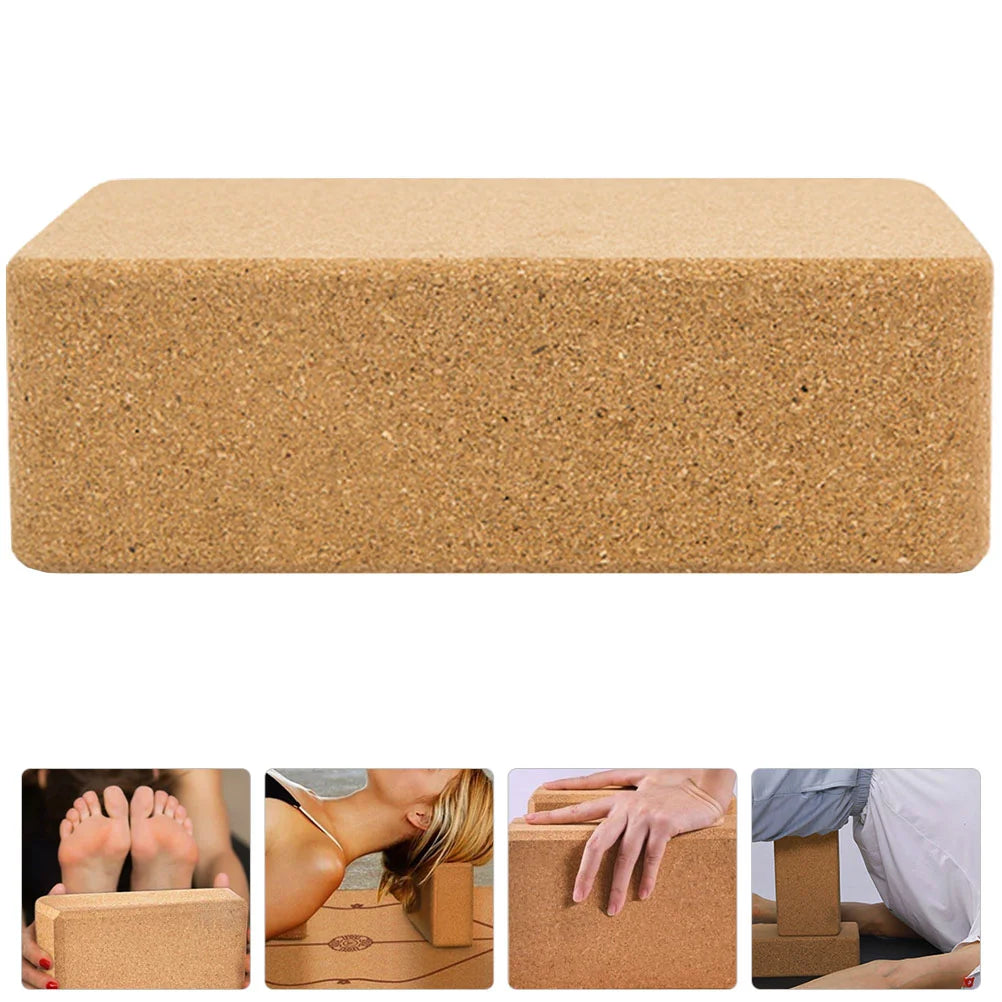 Cork Yoga Block – High-Density Non-Slip Support for Yoga, Pilates & Fitness