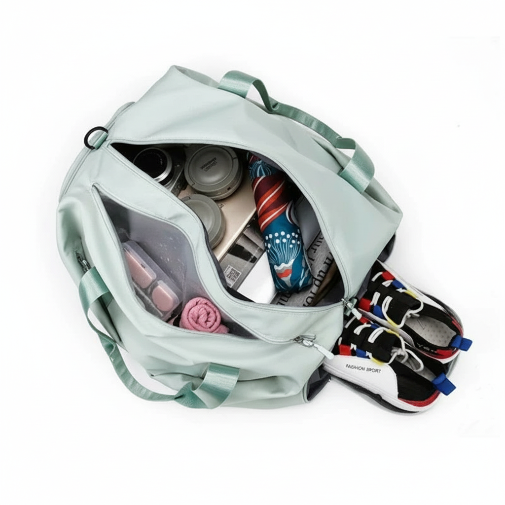 Multifunctional Women’s Gym & Travel Bag – Wet/Dry Compartments, Shoes & Yoga