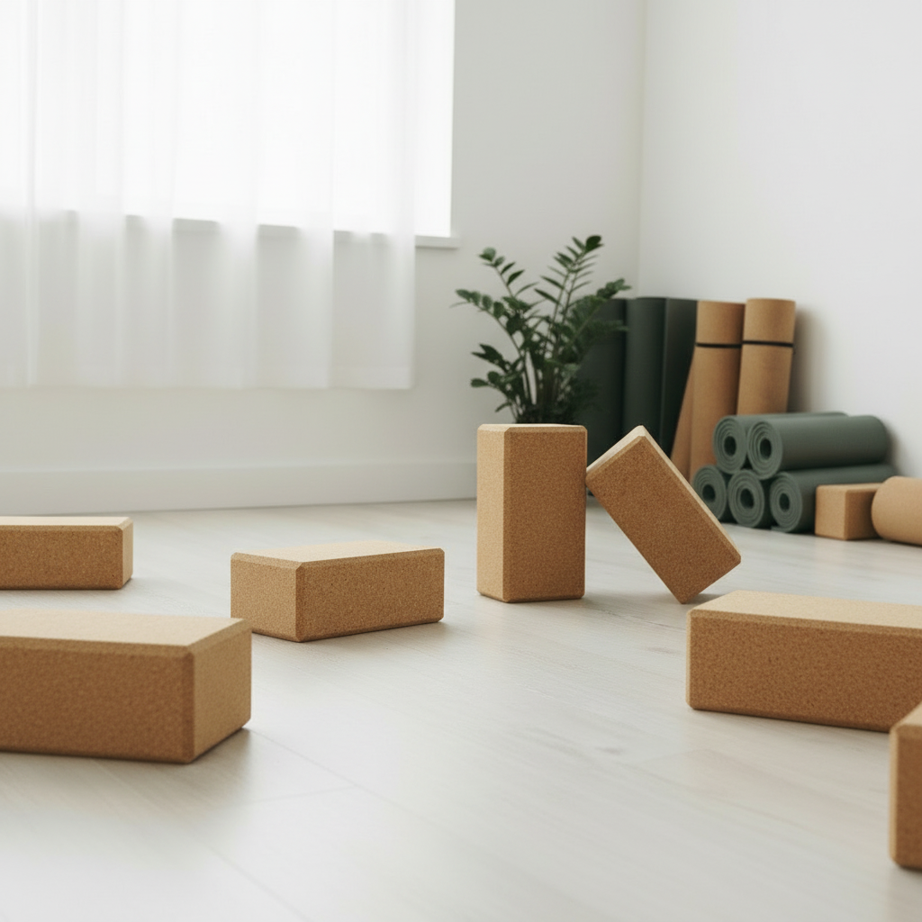 Cork Yoga Block – High-Density Non-Slip Support for Yoga, Pilates & Fitness